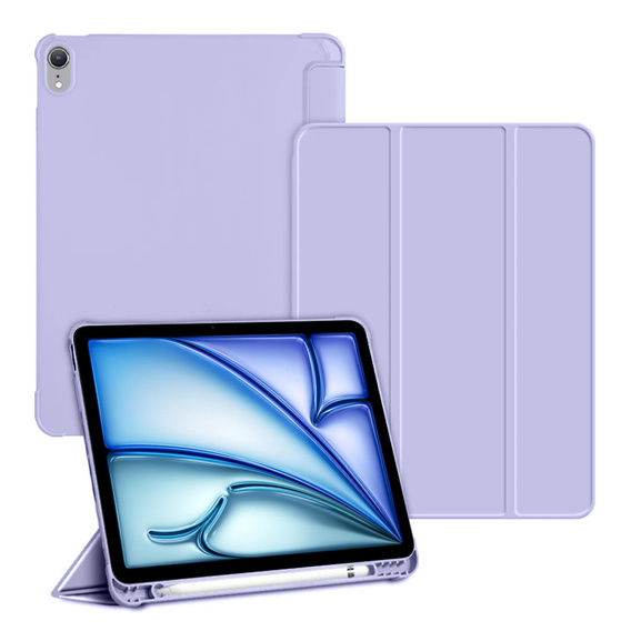 Tok iPad Pro 11 2024, Smartcase tolltartóval, lila