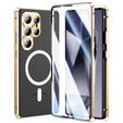 Magnetic Dual Glass MagSafe tok Samsung Galaxy S25 Ultra, arany