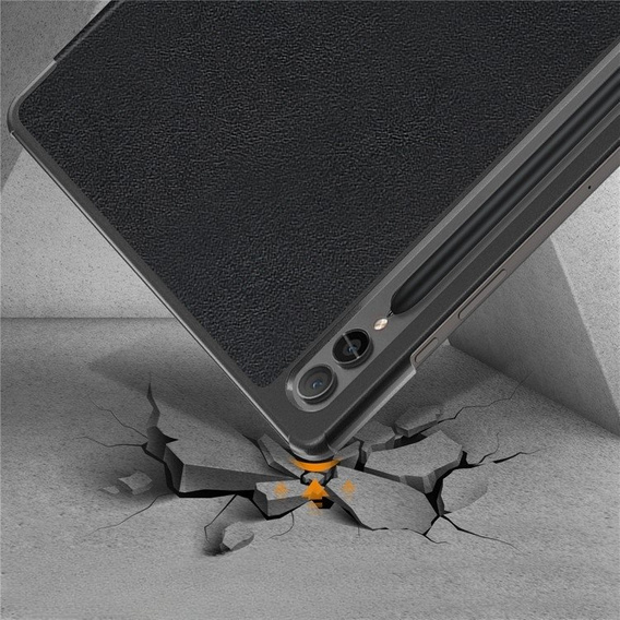 Tok Samsung Galaxy Tab S9 Plus, Smartcase tolltartóval, fekete