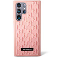 Karl Lagerfeld Telefontok a Samsung Galaxy S23 Ultra, Saffiano Mono Metal, rózsaszín