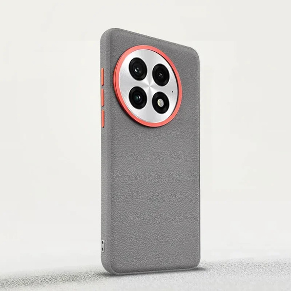 Bőr tok OnePlus 13, leather hybrid, szürke
