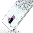 Telefontok a Samsung Galaxy S9+ Plus, Glittery, átlátszó