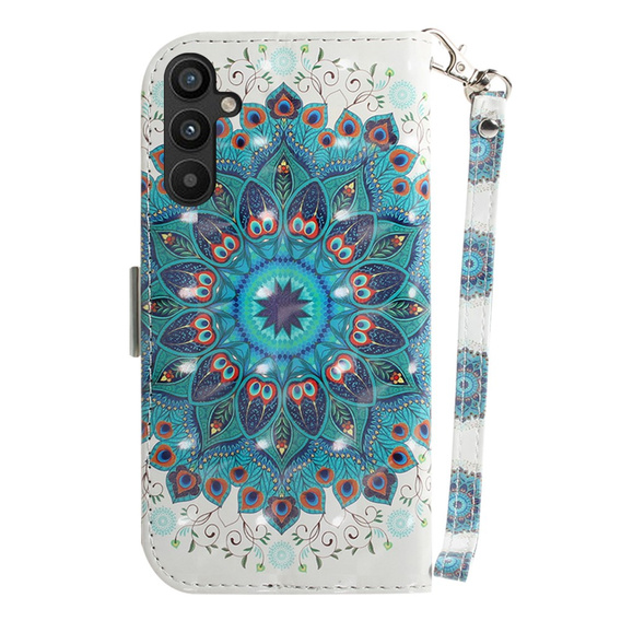 Pattintható tok a Samsung Galaxy A54 5G, Wallet mandala, fehér