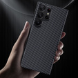Tok Samsung Galaxy S23 Ultra, Aramid Fiber Cover, fekete