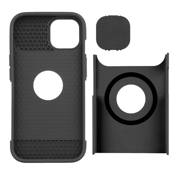 ERBORD MagSafe Cam Slider tok, fekete + képernyővédő üveg iPhone 13 / iPhone 14 készülékekhez