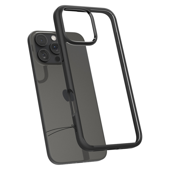 A Spigen tok iPhone 16 Pro Max, Ultra Hybrid, átlátszó / fekete + 9H edzett üveg