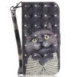 Pattintható tok a Xiaomi Redmi Note 13 Pro 5G, Wallet, Cat szürke