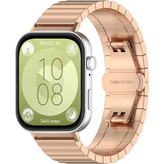 Acél karkötő Huawei Watch Fit 4 / 4 Pro / 3, Rózsaszín