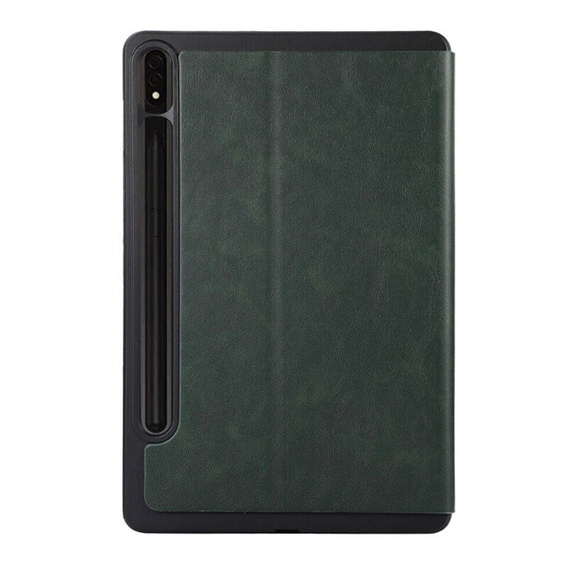 Tok Samsung Galaxy Tab S9 FE+ Plus, Smartcase tolltartóval, zöld