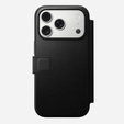 Nomad tok iPhone 17 Pro-hoz, Modern bőr fóliatok, fekete