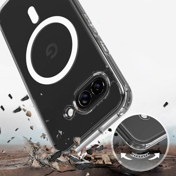 Fusion Hybrid tok MagSafe-hez Google Pixel 10a-hoz, átlátszó