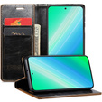 Pattintható tok a Samsung Galaxy S23, ERBORD Waxy Wallet, barna
