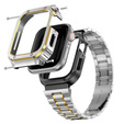 Acél karkötő tokkal Apple Watch 7/8/9 45MM, Ezüst / Arany