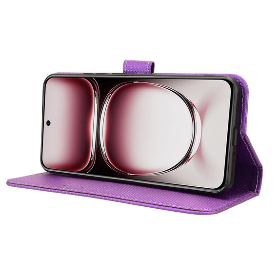 Pattintható tok a Oppo Reno 12, Wallet Smart Magnet, lila