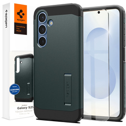 Spigen tok Samsung Galaxy S25+ Plus készülékhez, Tough Armor Mag Mag MagSafe, zöld + 9H edzett üveg