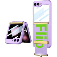 Tok Galaxy Z Flip 5, Strap Cover, lila/narancssárga