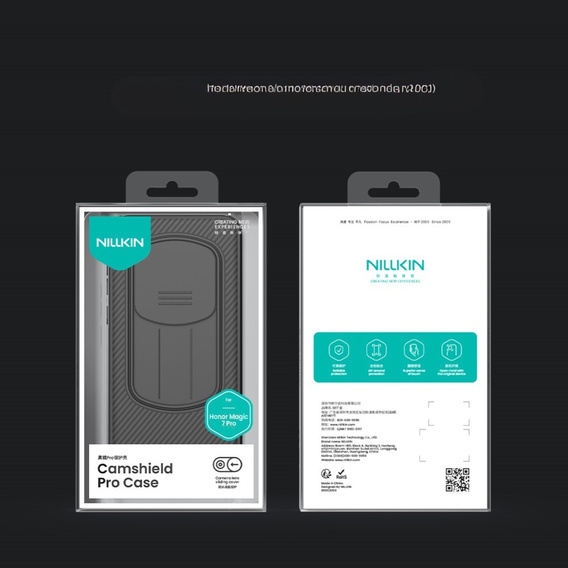 Tok Honor Magic 7 Pro, páncélozott Nillkin, CamShield Pro, fekete