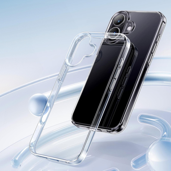 Tok iPhone 16-hoz, ERBORD Slim, átlátszó + 9H üveg