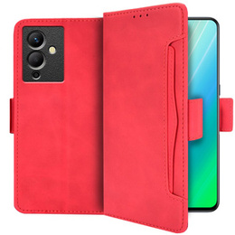 Pattintható tok a Infinix Note 12 5G, Card Slot, piros