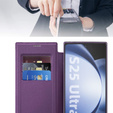 Pattintható tok a Samsung Galaxy S25 Ultra, RFID Wallet MagSafe CamShield, lila