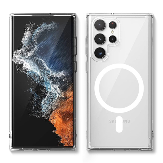 Telefontok a Samsung Galaxy S22 Ultra, Dropproof MagSafe, átlátszó