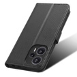 Pattintható tok a Poco F5 5G, Wallet Smart Magnet, fekete
