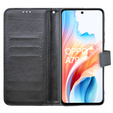 Pattintható tok a Oppo A79 5G, Crazy Horse Wallet, fekete