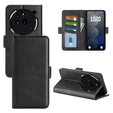 Pattintható tok a Nothing Phone 3a Pro, Leather Wallet, fekete