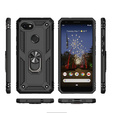 Páncélozott telefontok a do Google Pixel 3A, Nox Case Ring, fekete