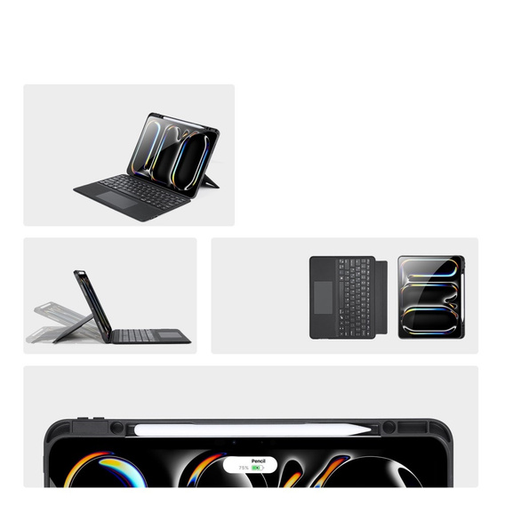 Billentyűzet tok Apple iPad Pro 13" 7th gen 2024, Dux Ducis DK Series, fekete