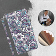 Pattintható tok a Samsung Galaxy A14 4G/5G, Wallet, lila