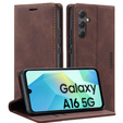 Telefontok a Samsung Galaxy A16, ERBORD Vintage, pénztárca patenttal, kávé