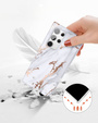 Telefontok a Samsung Galaxy S22 Ultra, Suritch Full Body Marble, fehér