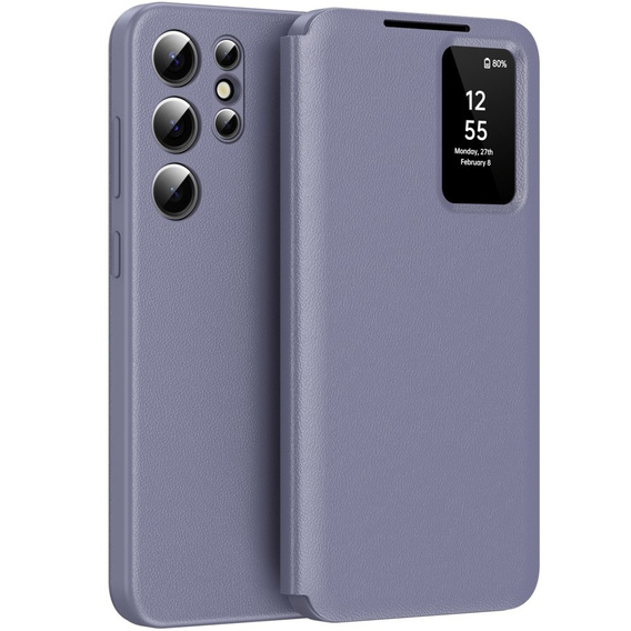 Flip tok Samsung Galaxy S22 Ultra, Smart View Wallet, lila