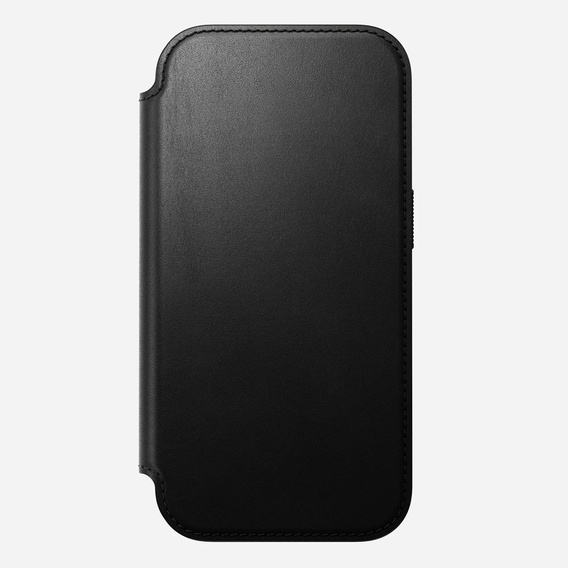 Nomad tok iPhone 17 Pro-hoz, Modern bőr fóliatok, fekete