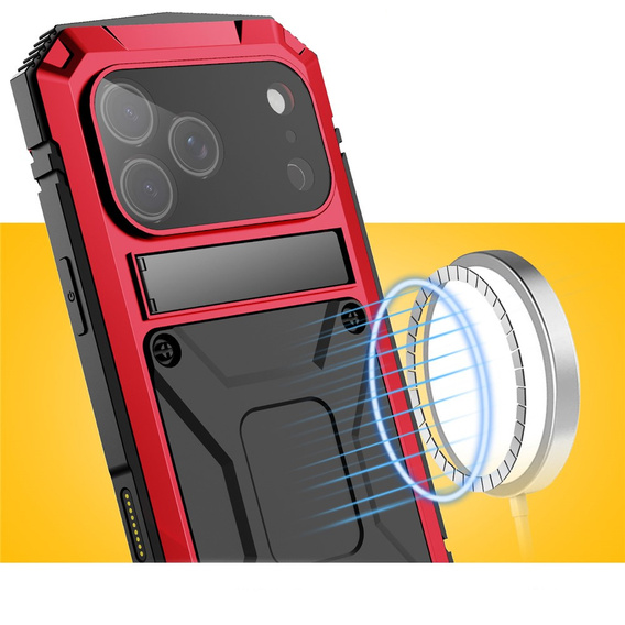 R-JUST tok állvánnyal és beépített üveggel iPhone 17 Pro készülékhez