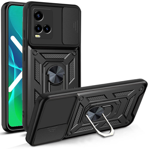 Telefontok a Vivo Y21/Y21s/Y33s, CamShield Slide, fekete