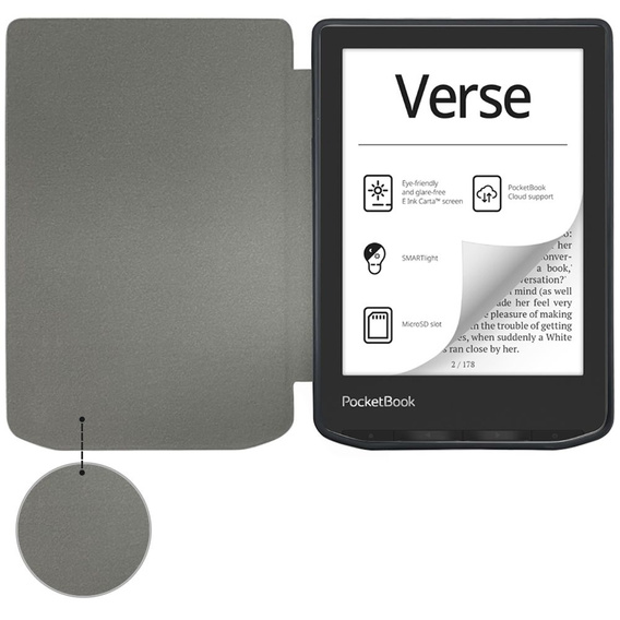 Tok Pocketbook Verse / Verse Pro, Smartcase, fekete