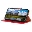 Pattintható tok a Samsung Galaxy S25 Edge, Crazy Horse Wallet, piros