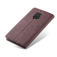 CASEME tok Xiaomi do Redmi Note 9s / 9 Pro, Leather Wallet Case, bordó