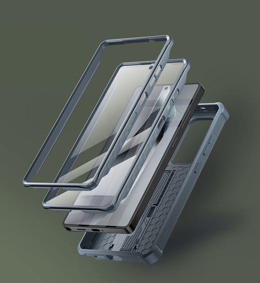 Páncélozott tok a Samsung Galaxy S25 Ultra, Dexnor Full Body (Two Frames), sötétkék