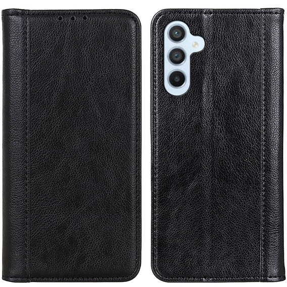 Telefontok a Samsung Galaxy M34, Wallet Litchi Leather, fekete