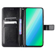 Pattintható tok a Realme C51, Crazy Horse Wallet, fekete