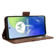 Pattintható tok a Motorola Moto E14, Card Slot, barna