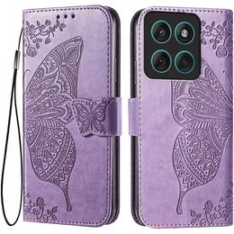 Pattintható tok a Motorola Moto G86 5G, Butterfly, lila