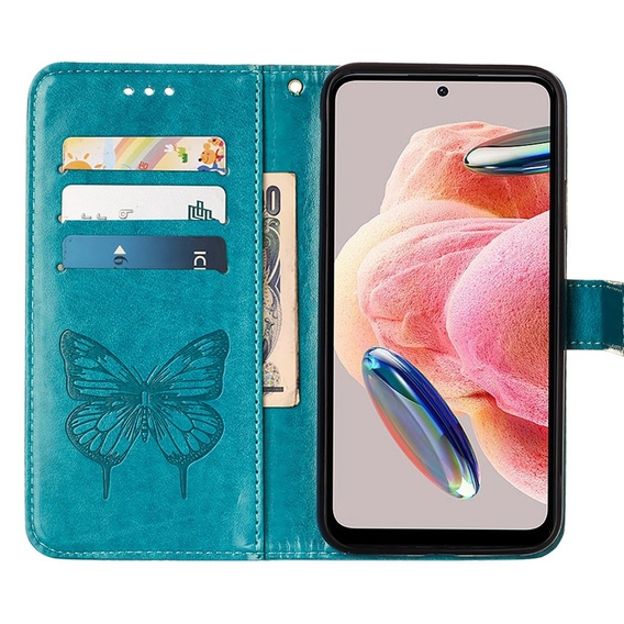 Pattintható tok a Realme 12 Pro 5G, Butterfly, kék