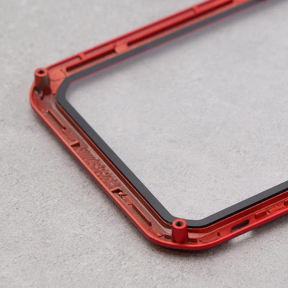 Love Mei Telefontok a iPhone 12, armored with glass, piros