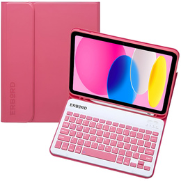 Tok + billentyűzet iPad 10.9 2022 10 Gen, Pen Slot, rózsaszín rose gold