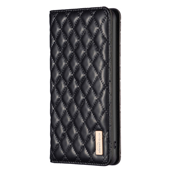 Pattintható tok a Xiaomi Redmi Note 13 Pro 4G / Xiaomi Redmi Note 14S / Xiaomi Poco M6 Pro 4G, Wallet, BINFEN COLOR, fekete