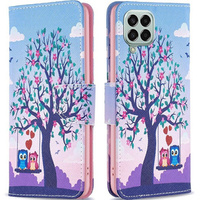 Pattintható tok a Samsung Galaxy M33 5G, Wallet, Two Owls, kék